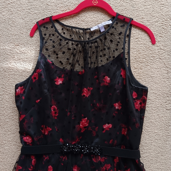 Black and Red Floral Dress - Picture 4 of 11